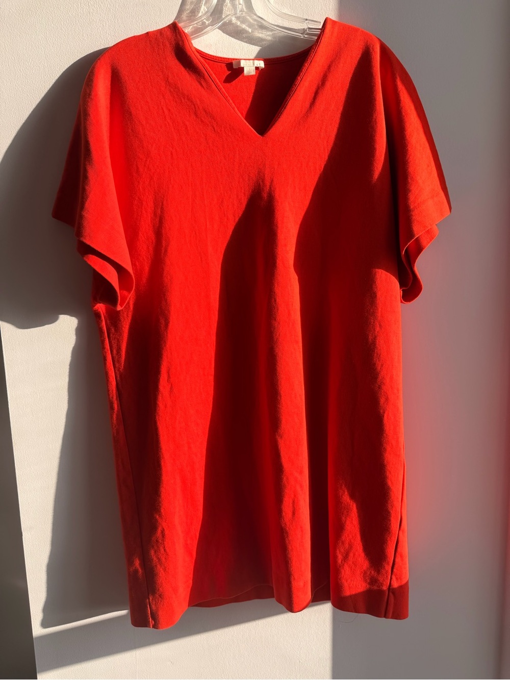 COS Orange V-Neck Short Sleeve Dress